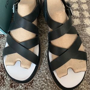 Toms sicily black leather 6.5M